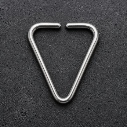 Triangle cartilage earring 16G, smooth seamless ring 316L stainless steel geometric jewelry
