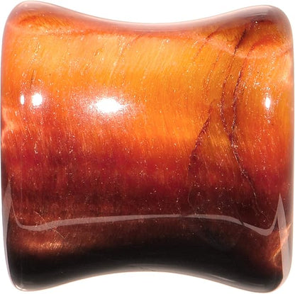 Tiger Eye Double Flare Semi Precious Stone Plug Plugs Impulse Piercings