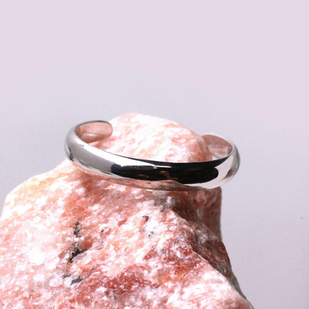.925 Sterling Silver Simple Band Toe Ring