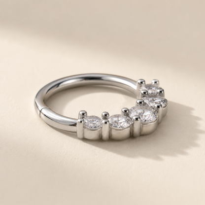 Stainless Steel Grand Cubic Seamless Ring - Skin Metals