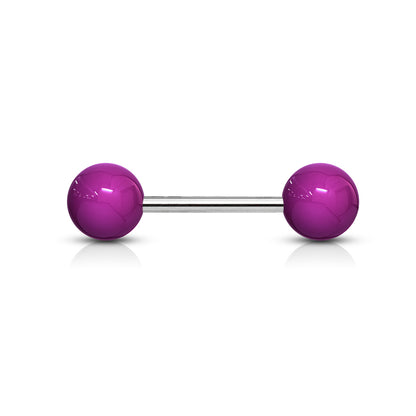 Solid Colored Acrylic Ball 316L Surgical Steel Barbell Barbell Skin Metals