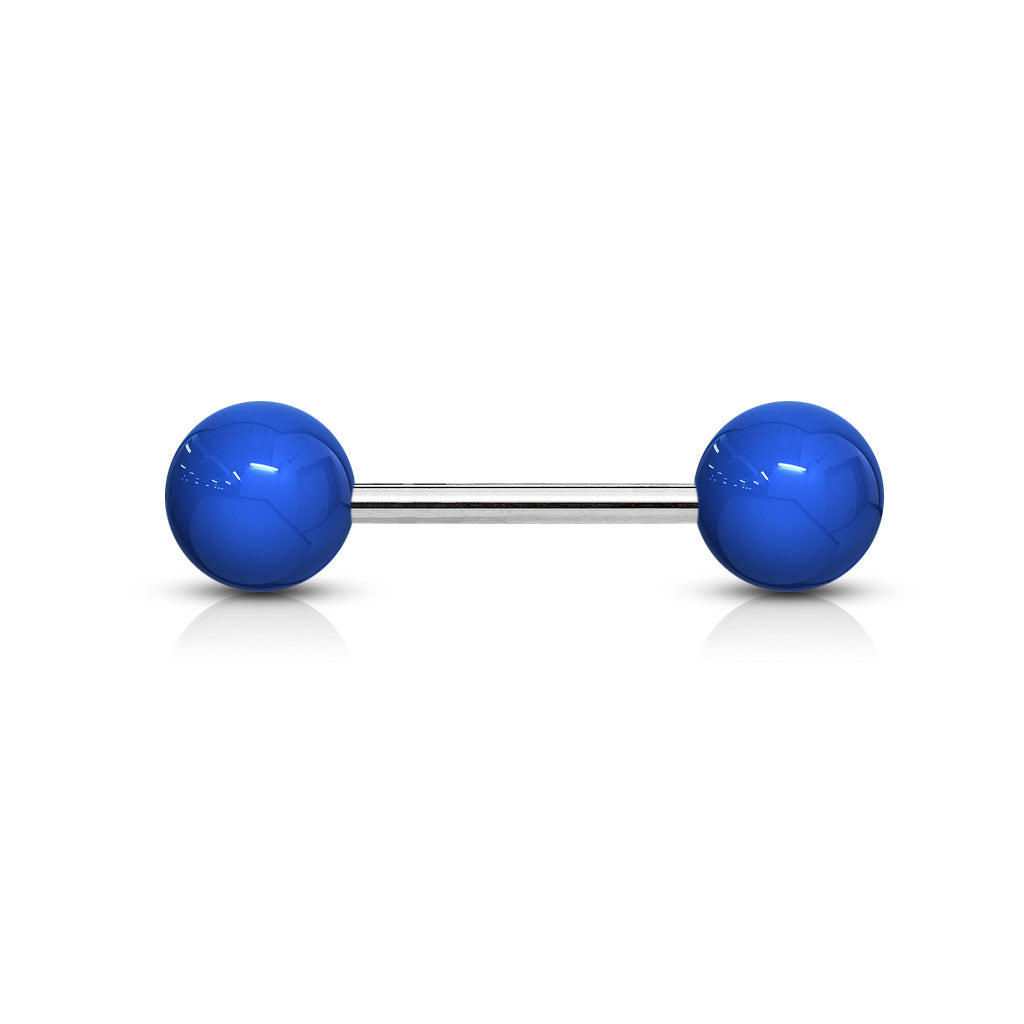 Solid Colored Acrylic Ball 316L Surgical Steel Barbell Barbell Skin Metals