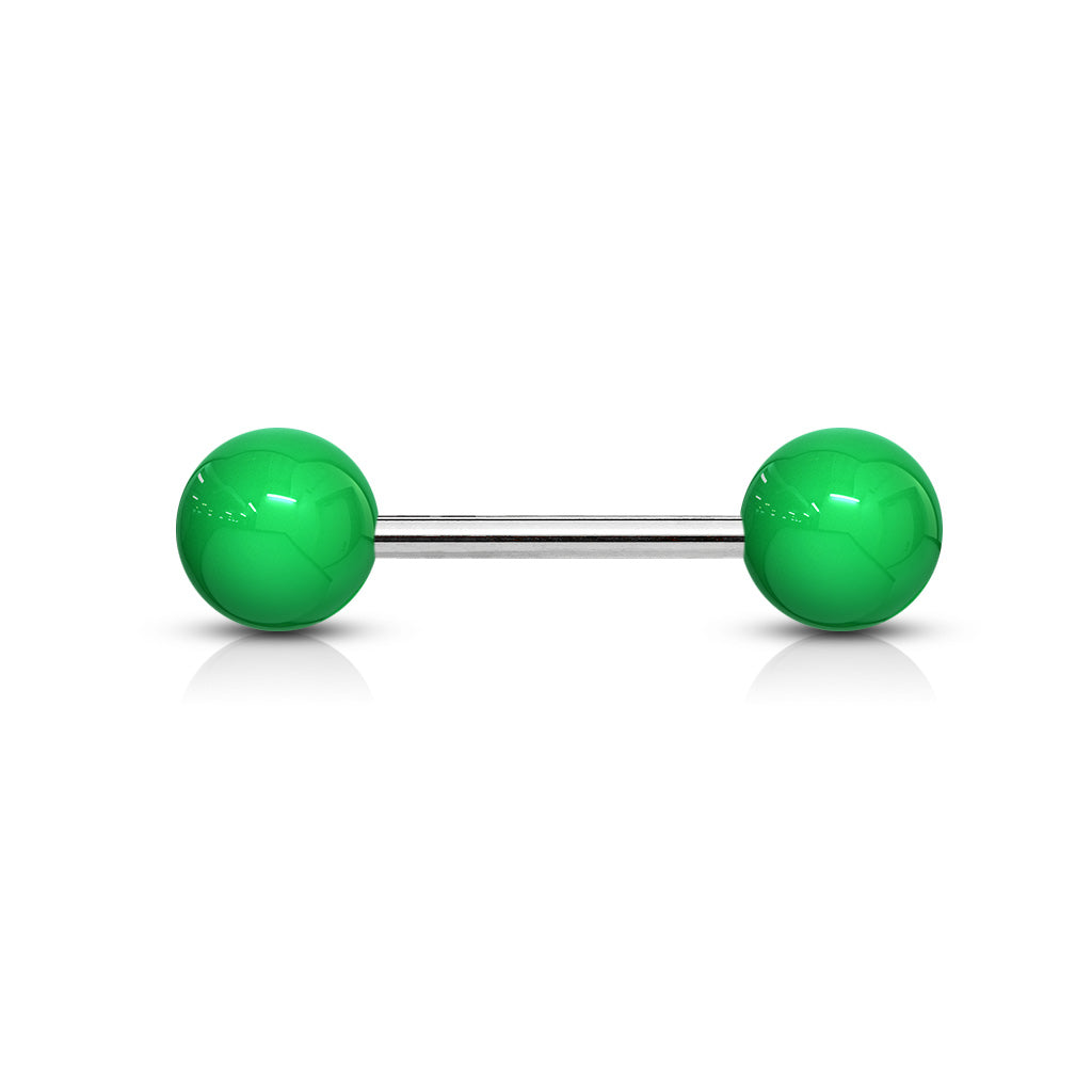 Solid Colored Acrylic Ball 316L Surgical Steel Barbell Barbell Skin Metals