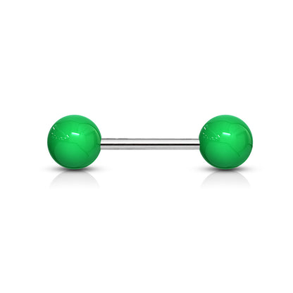 Solid Colored Acrylic Ball 316L Surgical Steel Barbell Barbell Skin Metals