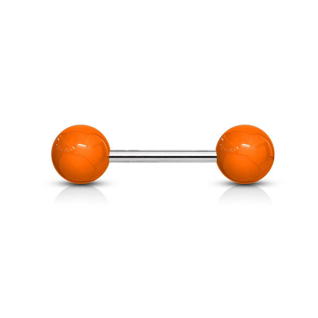 Solid Colored Acrylic Ball 316L Surgical Steel Barbell Barbell Skin Metals
