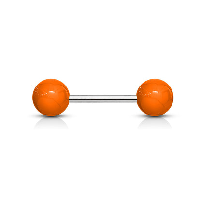 Solid Colored Acrylic Ball 316L Surgical Steel Barbell Barbell Skin Metals