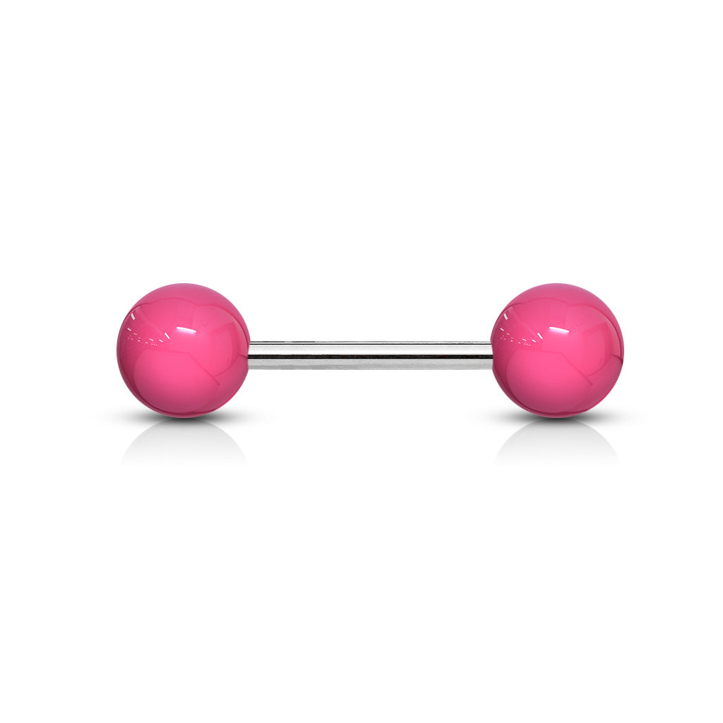 Solid Colored Acrylic Ball 316L Surgical Steel Barbell Barbell Skin Metals
