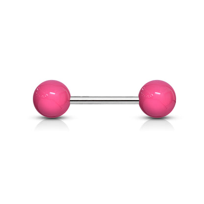 Solid Colored Acrylic Ball 316L Surgical Steel Barbell Barbell Skin Metals