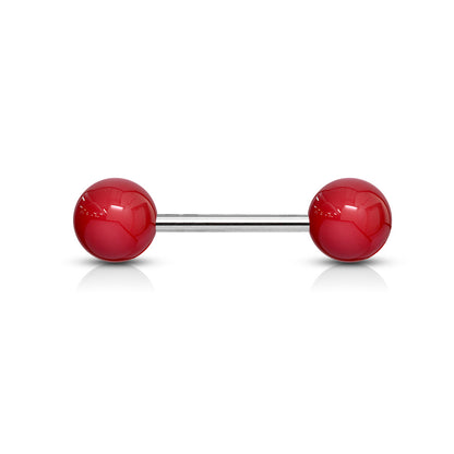 Solid Colored Acrylic Ball 316L Surgical Steel Barbell Barbell Skin Metals
