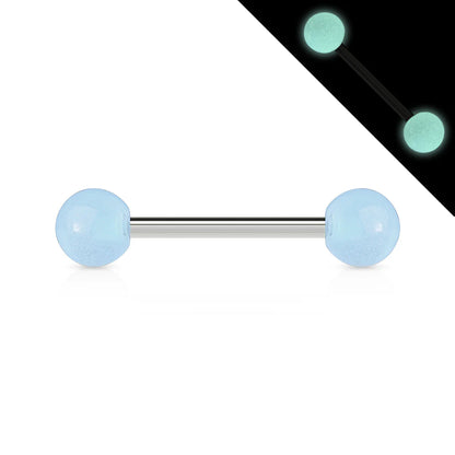 Glow In The Dark Ball 316L Surgical Stainless Steel Barbell Barbell Skin Metals