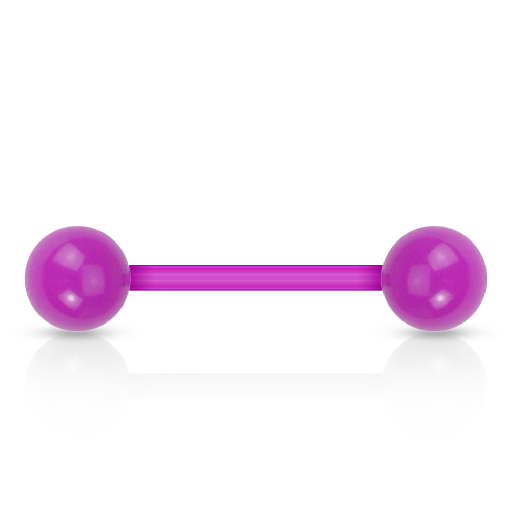 Solid Color UV Reactive Acrylic Balls Flexible Barbells Barbell Skin Metals