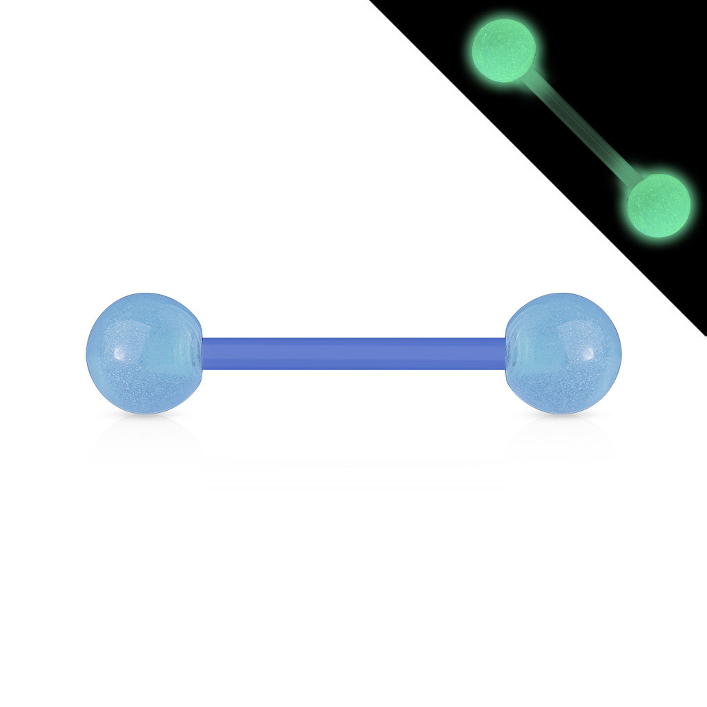 Bio Flex Flexible Barbell w/ Glow In The Dark Ball Barbell Skin Metals