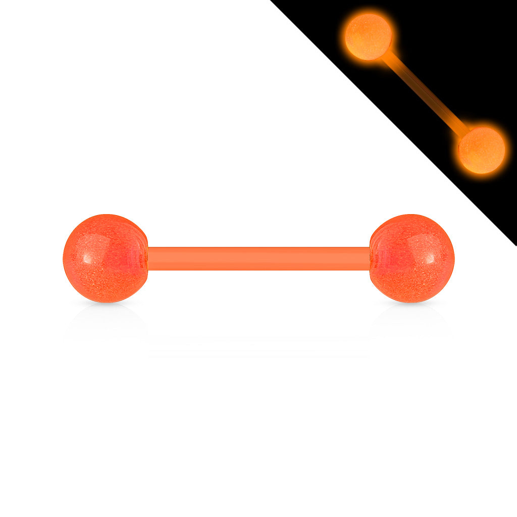 Bio Flex Flexible Barbell w/ Glow In The Dark Ball Barbell Skin Metals