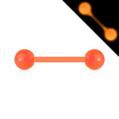 Bio Flex Flexible Barbell w/ Glow In The Dark Ball Barbell Skin Metals