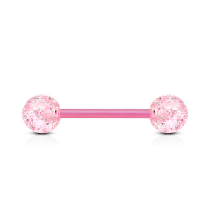 Ultra Glitter Acrylic Balls Flexible PTFE Barbell Barbell Skin Metals