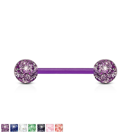 Ultra Glitter Acrylic Balls Flexible PTFE Barbell Barbell Skin Metals