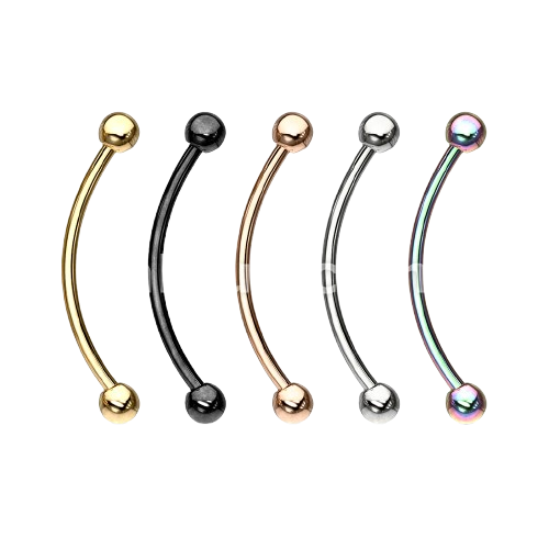316L Surgical Steel Curved Barbell for Snake Eye Piercing and More Curved Barbell Skin Metals