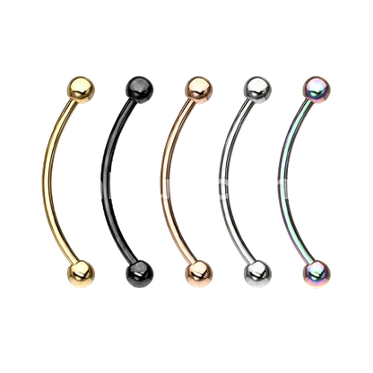 316L Surgical Steel Curved Barbell for Snake Eye Piercing and More Curved Barbell Skin Metals