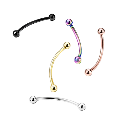 316L Surgical Steel Curved Barbell for Snake Eye Piercing and More Curved Barbell Skin Metals