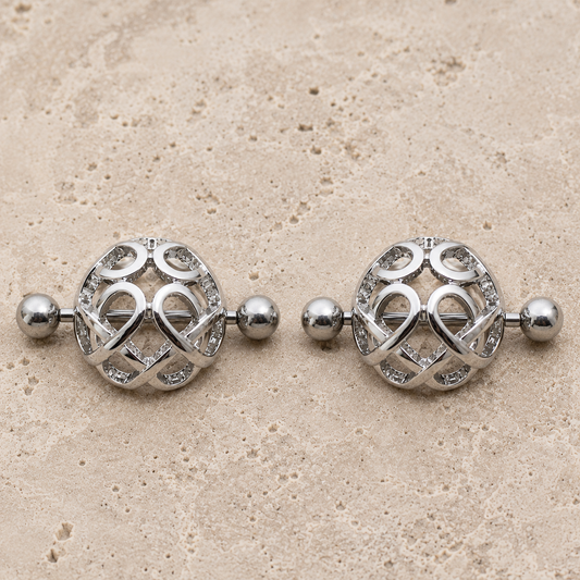 Stainless Steel Ornate Dome Shape Nipple Shield