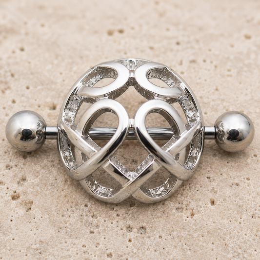 Stainless Steel Ornate Dome Shape Nipple Shield