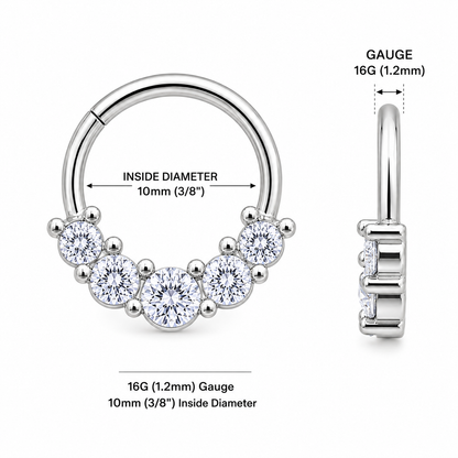 Stainless Steel Grand Cubic Seamless Ring -10mm 16GA Skin Metals