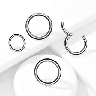 High Quality Precision Surgical Steel Hinged Segment Hoop Rings Clicker Ring Impulse Piercings