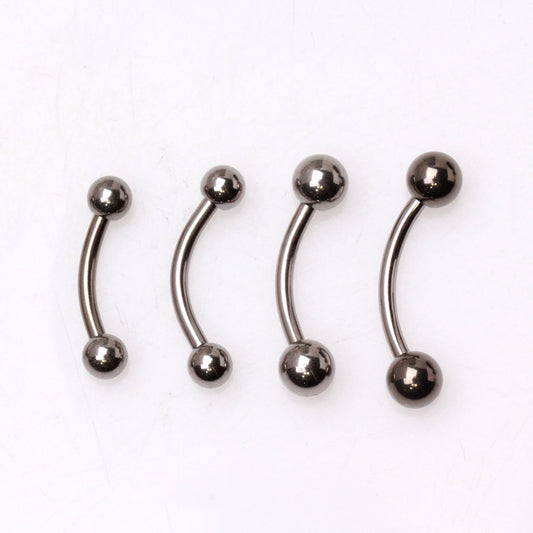 Implant Grade Titanium Curved Barbell Eyebrow Ring with Balls