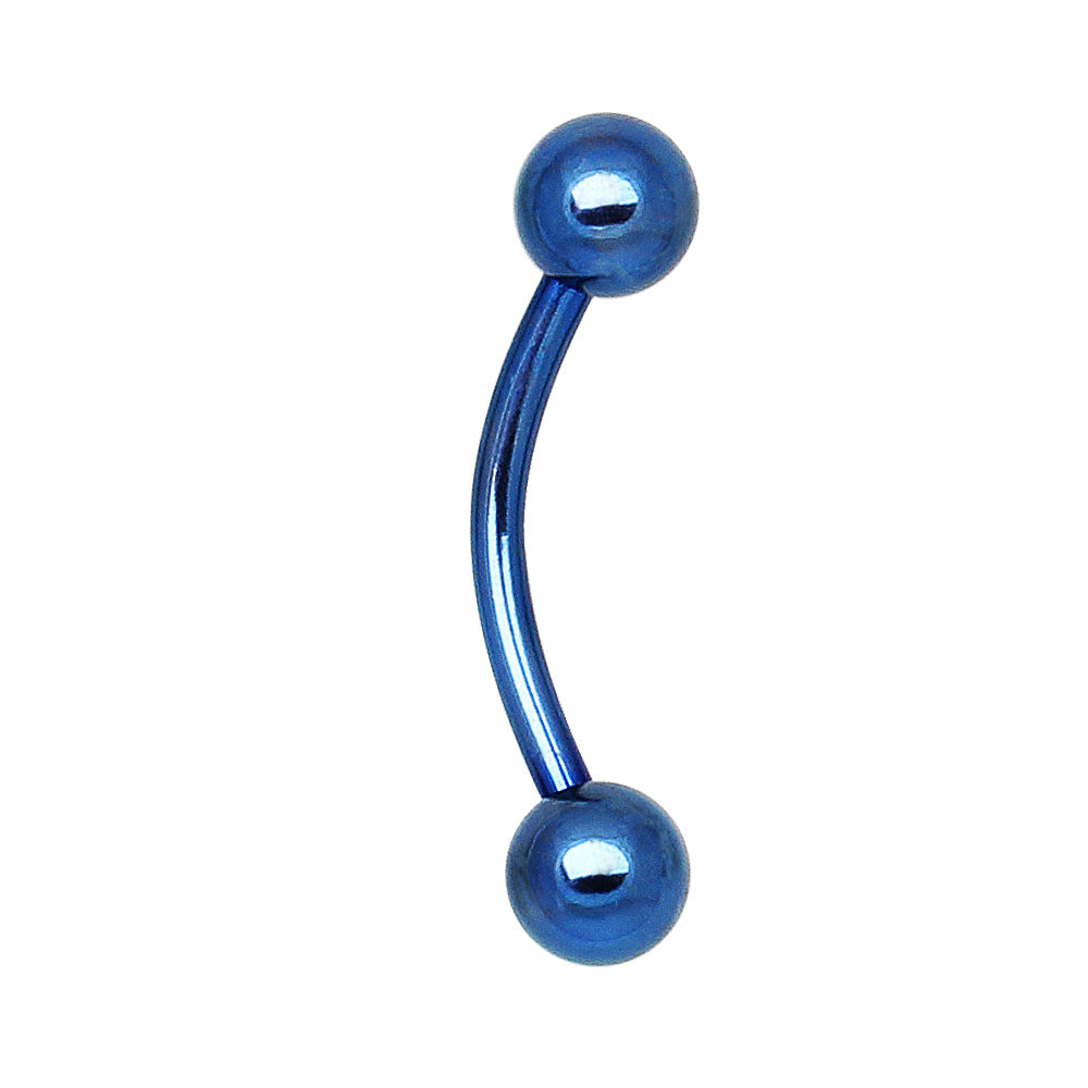 PVD Plated 316L Surgical Steel Curved Barbell Eyebrow Ring