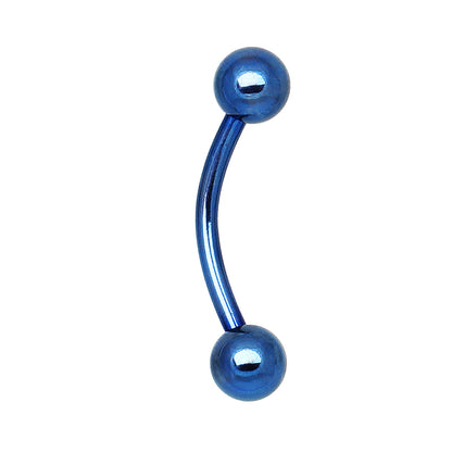 PVD Plated 316L Surgical Steel Curved Barbell Eyebrow Ring