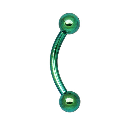PVD Plated 316L Surgical Steel Curved Barbell Eyebrow Ring