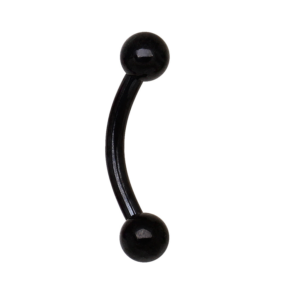 PVD Plated 316L Surgical Steel Curved Barbell Eyebrow Ring