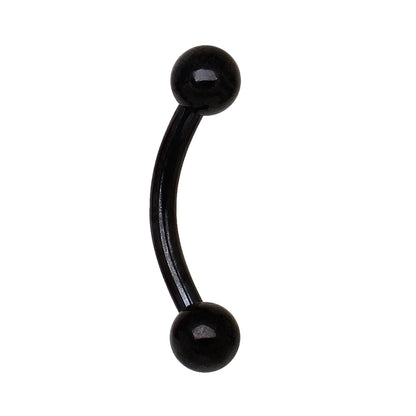 PVD Plated 316L Surgical Steel Curved Barbell Eyebrow Ring
