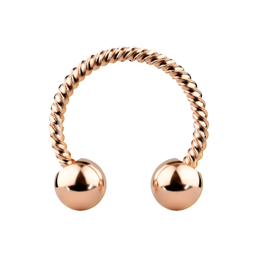 Twisted Rope 316L Surgical Steel Circular Barbell/Horseshoe Horseshoe Skin Metals