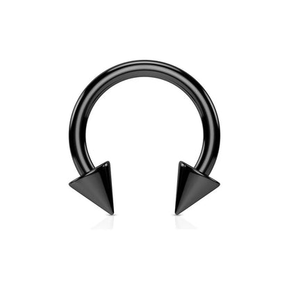 Horse Shoe Titanium IP Over 316L Surgical Steel w/Cone Horseshoe Skin Metals