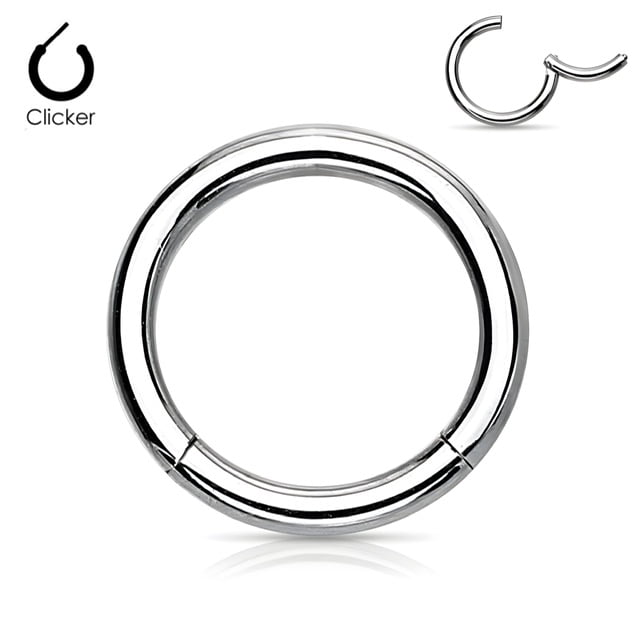 High Quality Precision Surgical Steel Hinged Segment Hoop Rings Clicker Ring Impulse Piercings