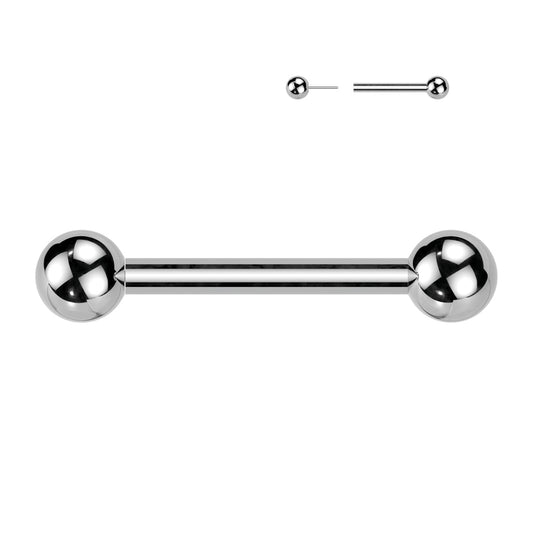 Implant Grade Titanium Threadless Push In Barbell With One Fixed Ball Barbell Impulse Piercings