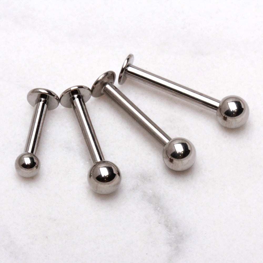 Implant Grade Titanium Labret with Ball - Skin Metals