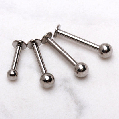 Implant Grade Titanium Labret with Ball - Skin Metals