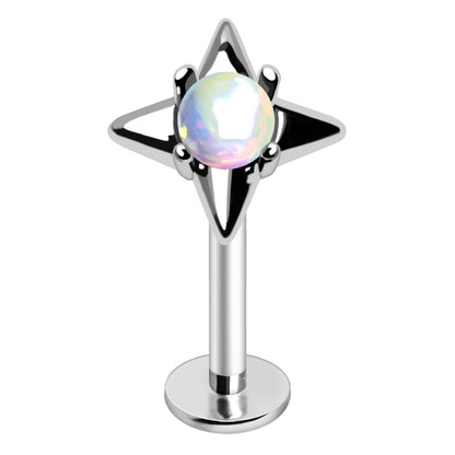 316L Stainless Steel Moonlight Stone North Star Labret Labret Skin Metals