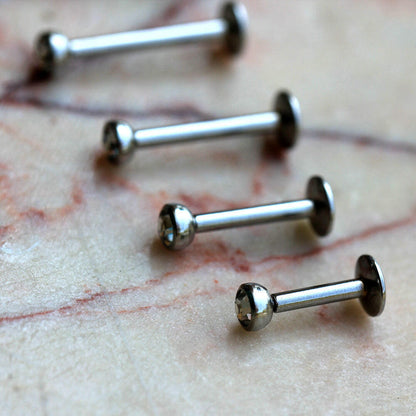 Stainless Steel Internally Threaded Labret/Monroe with 3mm CZ Ball