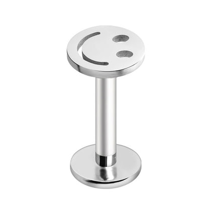 316L Stainless Steel Smiley Face Labret - Skin Metals