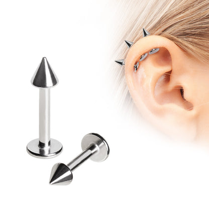 316L Stainless Steel Spike Labret Stud - Skin Metals