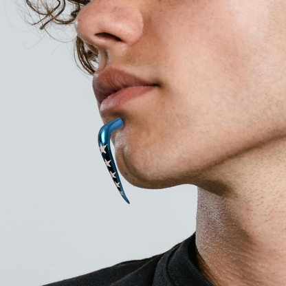 PVD Plated 316L Stainless Steel Talon Labret with Stars - Skin Metals