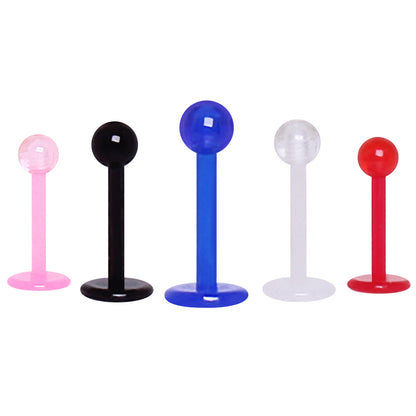 PTFE Bioflex Labret with UV Acrylic Ball - Skin Metals