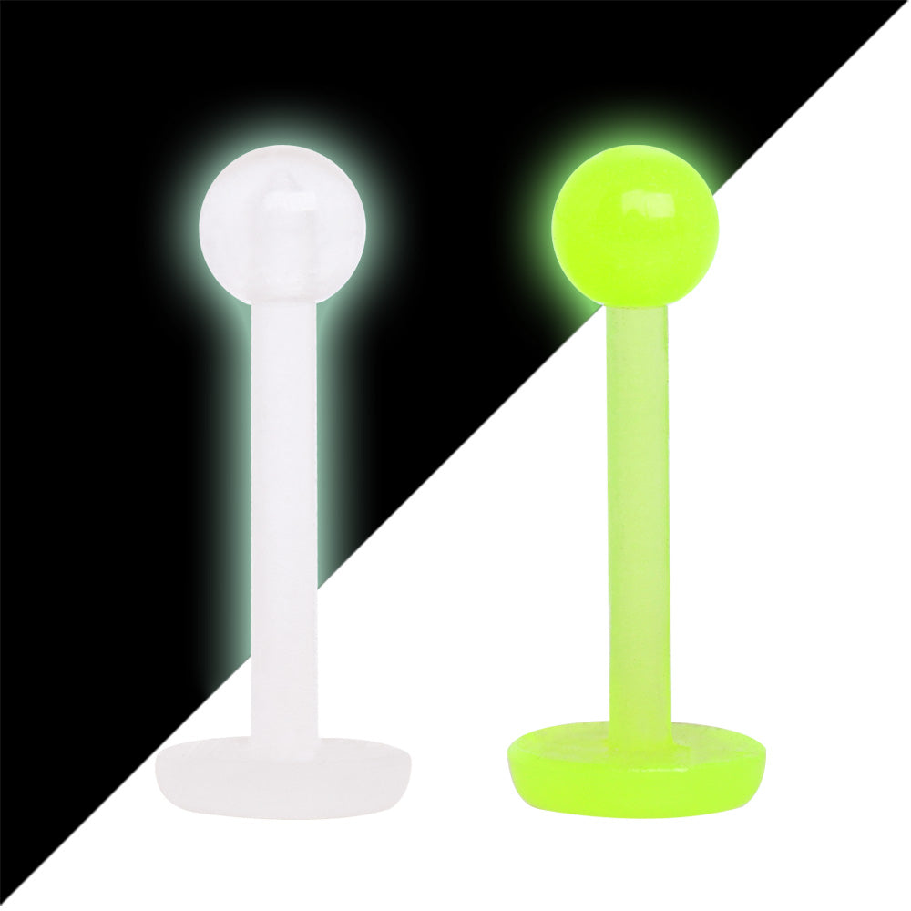 Glow in the Dark PTFE Bioflex Labret - Skin Metals