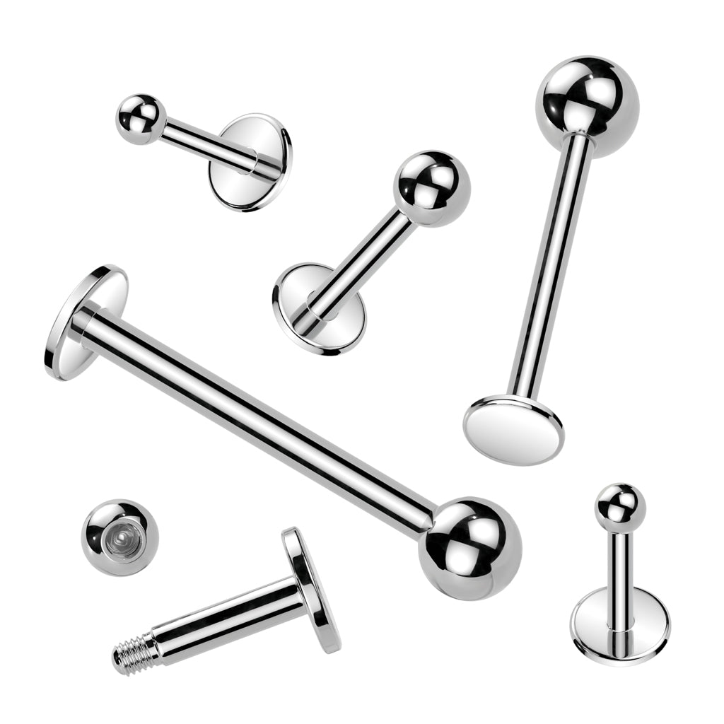 316L Surgical Steel Labret Studs With Ball Labret Skin Metals