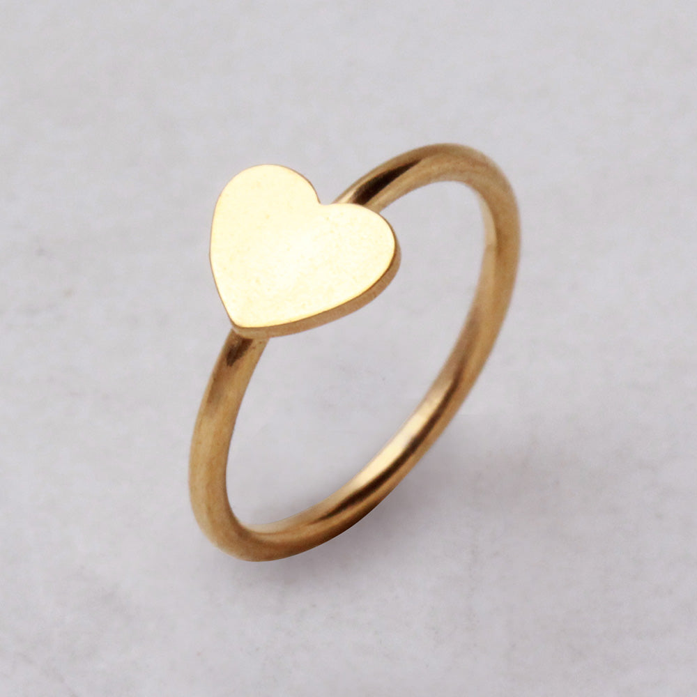 Gold Plated Annealed Heart Nose Hoop