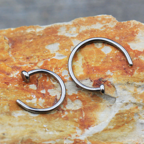 Implant Grade Titanium Flattened Nose Hoop Ring