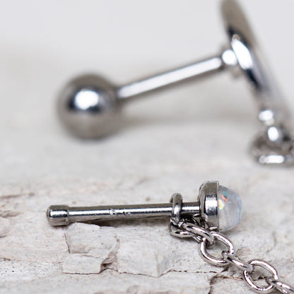 316L Stainless Steel Moon Chain Nose & Cartilage Earring